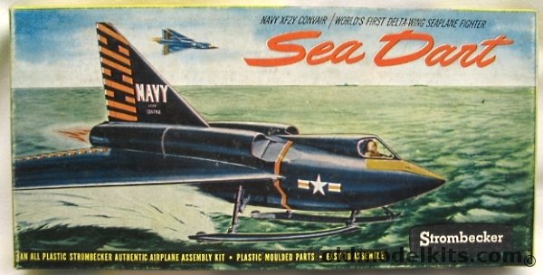 Strombecker 1/60 Convair XF2Y (YF2Y-1) Sea Dart - Supersonic Float Plane - With Rivet Detail - (XF2Y1), D25-100 plastic model kit